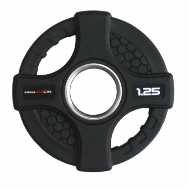 Черный обрезиненный олимпийский диск Pangolin Fitness WP088, 1,25 кг