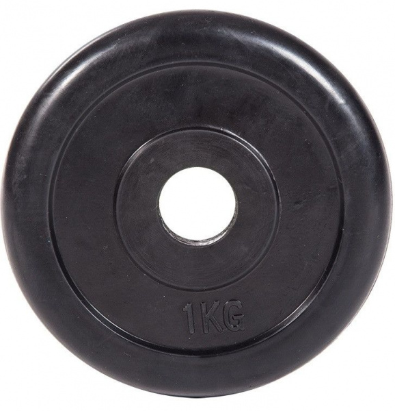 Диск обрезиненный Classic черный D26мм PROFI-FIT 1 кг