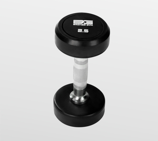Обрезиненная гантель Bronze Gym 2,5 кг BG-PA-DB-R025